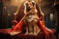 Elegant Dog Feeling Like A Fairy Tale Prince With A Princely Cape