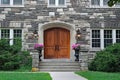 Elegant double wooden front door