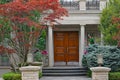 Elegant double wooden front door