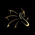 Elegant Dragon Logo Royalty Free Stock Photo