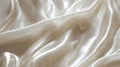 Elegant Draped Cream Colored Satin Fabric Texture Royalty Free Stock Photo