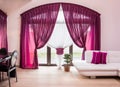 Elegant drapes and curtain Royalty Free Stock Photo