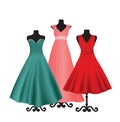 Elegant dresses on mannequins Royalty Free Stock Photo