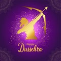Elegant dussehra festival design lord Rama silhouette
