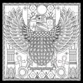 Elegant eagle coloring page