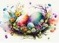 Elegant Easter day greeting card