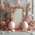 Elegant Easter Egg Design with Soft Pastel Colors and Subtle Shading Royalty Free Stock Photo