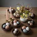 Elegant Easter Table Setting Royalty Free Stock Photo