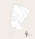 Elegant egyptian head illustration design