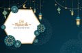 elegant eid mubarak islamic banner design