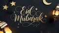 Elegant Eid Mubarak typography . Royalty Free Stock Photo