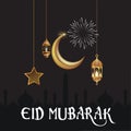 elegant eid Mubarak vector elements