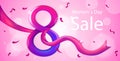 elegant eight number womens day 8 march holiday celebration banner flyer or greeting card