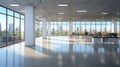 Elegant Emptiness. A Glimpse into the Vacant Modern Office. Generative AI