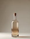 Elegant Empty Glass Liquor Bottle with Cork Royalty Free Stock Photo