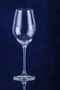 Elegant empty wine glass