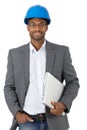 Elegant engineer with laptop Royalty Free Stock Photo