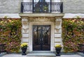 Elegant entrance to apartment building