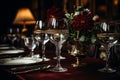 Elegant Euphoria. Exquisite Dishes on a Light-Colored Table, Radiating an Aristocratic Ambiance