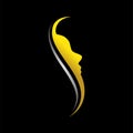 Elegant Face Profile Initial S Silhouette Graphic Royalty Free Stock Photo