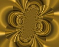 Elegant fantasy gold fractal texture, abstract background Royalty Free Stock Photo