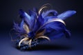 Elegant fascinator adorned with feathers. Generative ai