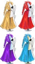 Elegant fashion silhouette tailors beautiful cape