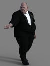 Elegant fat man in Tuxedo Royalty Free Stock Photo