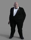 Elegant fat man in Tuxedo Royalty Free Stock Photo