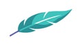 Elegant Feather with Blue Gradient, Writing and Inspiration Vector Element, vector design Generative AI Royalty Free Stock Photo