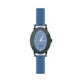 Elegant female wrist watch with bralette flat vector illustration isolated.