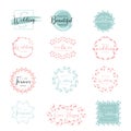 Elegant and Feminine Floral wedding logo collection vector illustration Royalty Free Stock Photo