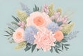 Elegant festive bouquet in pastel colors