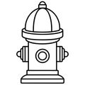 Fire Hydrant Cap Line Art Coloring Page Royalty Free Stock Photo