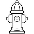 Fire Hydrant Line Art Coloring Page Royalty Free Stock Photo