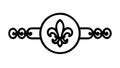 Elegant Fleur-de-lis Decorative Icon: Royal Heraldry and Ornate Design Element, vector design Generative AI Royalty Free Stock Photo