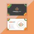 Elegant floral business card template. Creative and trendy card design in flat vector illustration. Royalty Free Stock Photo