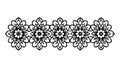 Elegant Floral Gear Border Vector for Decorative Accents, vector design Generative AI Royalty Free Stock Photo