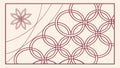 Elegant Floral Geometric Corner Pattern, vector design Generative AI Royalty Free Stock Photo