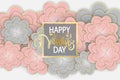 Elegant floral Greeting card. Happy Valentine`s Day P