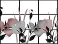 Elegant floral horisontal seamless pattern texture background