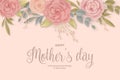 elegant floral mother s day card vector illustration
