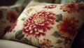 Elegant floral pattern on comfortable old fashioned pillow generated by AI Royalty Free Stock Photo