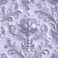 Elegant Floral Relief Pattern Design for Textiles and Wallpapers Royalty Free Stock Photo