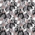 Elegant floral seamless pattern with Orchid tropical flowers