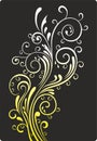 multi colour floral branch. Decorative filigree floral design stencil cdr x6 by nayab