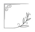 Elegant floral wedding frame design Royalty Free Stock Photo