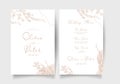 Elegant floral wreath wedding card template. Vector illustration. EPS 10