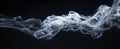 The elegant flow of smoke against a dark background. AI generated image Royalty Free Stock Photo