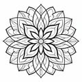 Elegant Flower Design For Coloring: Nature-inspired Shapes And Calming Symmetry